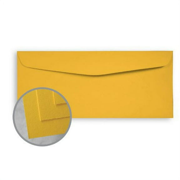 BriteHue Yellow Envelopes - No. 10 Commercial (4 1/8 x 9 1/2) 60 lb Text Semi-Vellum 30% Recycled 500 per Box