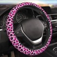 thumbnail image 2 of DouZhe Pink Leopard Camouflage Prints Steering Wheel Cover, Universal 15 inch Anti-Slip Odorless Elastic Car Steering Wheels Cover for Women Men, 2 of 7