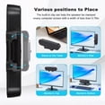 thumbnail image 6 of Computer Speakers for Desktop Monitor, Stereo USB Powered Speaker Bar, Deep Bass Soundbar for PC, Laptop Speaker w/ Loud Sound, Volume Control Easily Clamps to Monitors, Included USB C Adapter, Black, 6 of 7