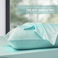 thumbnail image 7 of MR&HM Satin Bed Sheets, 3 Pcs Silky Bedding Set, Twin, Turquoise, 7 of 7