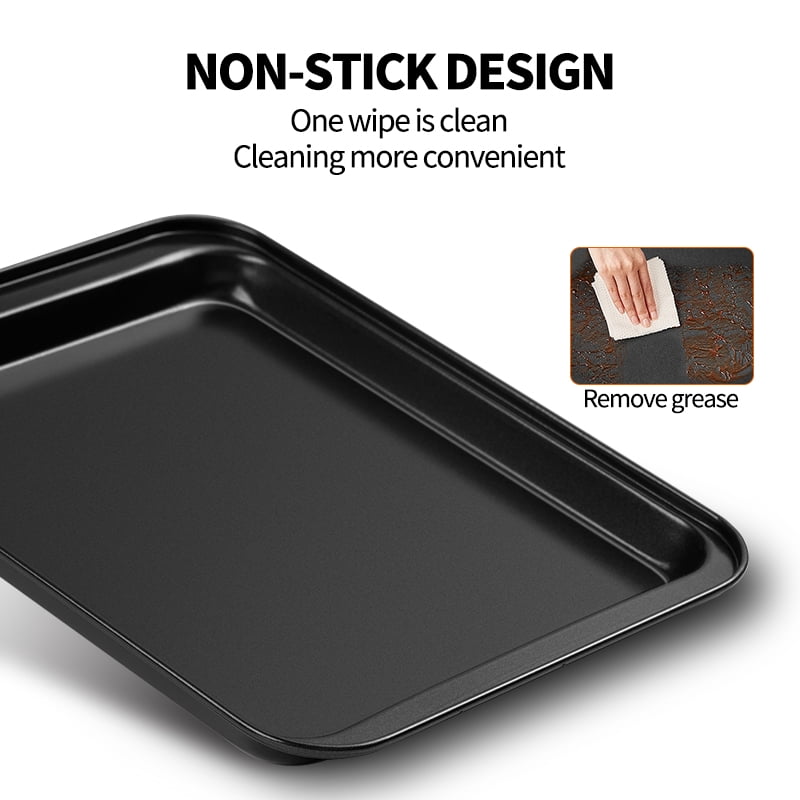 2-Piece Nonstick Baking Sheets, Carbon Steel, 9.4 x 7 inch, Dishwasher Safe