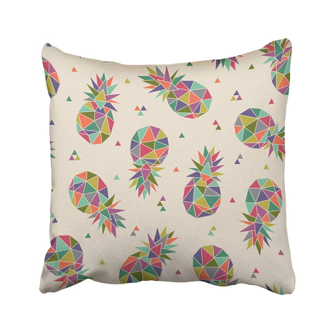 18x18 Multicolor Pineapple Graphic Throw Pillow Throw Pillow