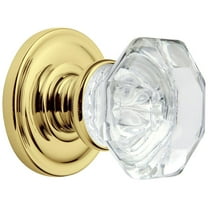 Baldwin 5080.030.IDM Filmore Polished Brass Half-Dummy Crystal Knob