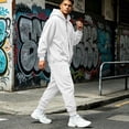 thumbnail image 5 of HAJWOH Sweatsuits for Mens Full Zip Drawstring Casual Hooded and sweatpants with Pockets Running Jogging Sport Comfort Suit, 5 of 5