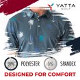thumbnail image 3 of YATTA GOLF Standout Performance Golf Polo Shirts – Men’s – Pura Vida – XL, 3 of 5