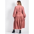 thumbnail image 2 of Avenue Women's Plus Size Marianne Tiered Shirtdress, 2 of 2