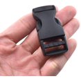 thumbnail image 1 of Quick Side Release Buckles 0.75 inch Wide F Style Single Adjustable Clips Snaps Solid Plastic for Nylon Strap Webbing Survival Paracord Bracelet Pet Collar Fanny Pack Waist Strap Black 6 Pack, 1 of 7