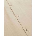 thumbnail image 6 of COOFANDY Mens Cuban Guayabera Shirts Short Sleeve Linen Shirt Loose Fit Camp Collar Shirt, 6 of 7