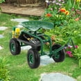 thumbnail image 4 of Costway Chariot de Jardin à Roulettes Siège de Travail pour Plantation avec Poignée Extensible, 4 of 9