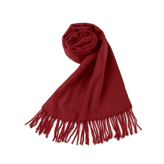Bufande invierno pamujer Cáliforde rectángulo largo de punto con estilo Vino Tinto-Kintted 219x29cm/87x12