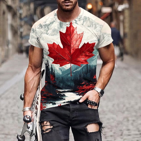 Elvqul Mens Fourth of July Shirts Independence Day Casual Pullover Eagle Gray Patriotic T-Shirts Short Sleeve Shirts for Men Fashion