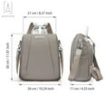 thumbnail image 5 of Gustave Women Backpack, Anti-theft Oxford Backpack Purse Casual Daypack with Adjustable Shoulder Straps, Gray, 5 of 10