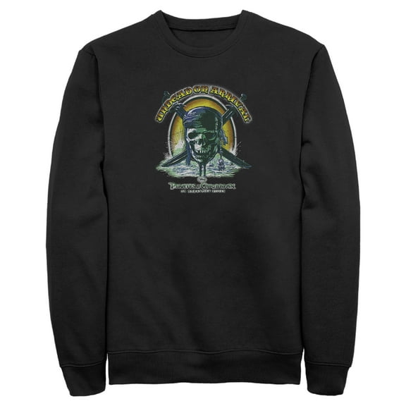 Men's Pirates of the Caribbean: On Stranger Tides Undead on Arrival Skull Logo Sweatshirt Black 3X Large