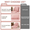 thumbnail image 2 of Jopath Foldable Lazy Sofa Bed with 2 Soft Pillows,Human Dog Bed with 5 Adjustable Position for Bedroom Living Room Reading Corner(Pink), 2 of 9