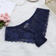 thumbnail image 5 of Gran oferta de bragas sexis con pajarita para mujer, ropa interior femenina, bragas de encaje Floral para mujer, bragas transparentes transpirables, lencería con Tanga, 5 of 5