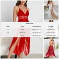 thumbnail image 3 of LYEAA Long Nightgowns for Women Lounge Soft Sleeveless Home Dress V Neck Mesh Split Sheer Night Gowns Solid Comfy Sleepwear, 3 of 5