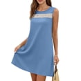 thumbnail image 5 of STETMN Women's Sleeveless Tank Dress Hollow Crewneck Solid Dresses Casual Summer Knee Length Dress, 5 of 8