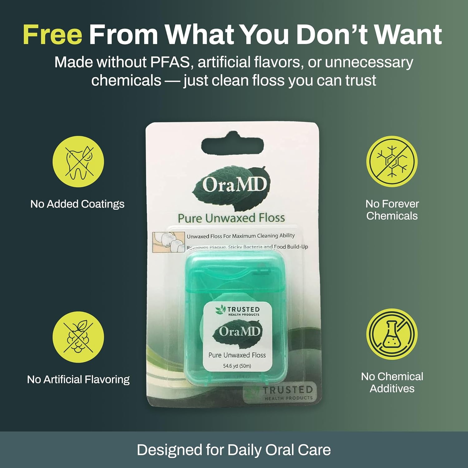 OraMD Pure Unwaxed Dental Floss
