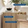 thumbnail image 5 of Garvee Fluted Dresser for Bedroom 27.5" Wide, 3-Drawer Wood Dresser Nightstand for Bedroom, Modern Chest of Drawers, Storage Organizer Cabinet for Living Room, Hallway, Entryway, Natural Oak, 5 of 9