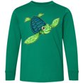 thumbnail image 3 of Inktastic Sea Turtle with Swirls Long Sleeve Youth T-Shirt, 3 of 5