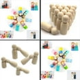 thumbnail image 3 of segolike 20pcs Wooden Peg Doll Unfinished Wooden Man Male People Bodies Dolls For DIY 55mm Man, 3 of 5