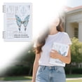 thumbnail image 2 of Solivara Retro Aesthetic Butterfly Journal Notebook For Women Note Taking Home Office (Sky Blue,7.99*5.51in), 2 of 7