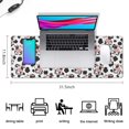 thumbnail image 5 of Long Mouse Pads for Desk,White Cow Black Spot Pattern Desk Mats on Top Of Desks, Desk Mouse Pad Extra Large with 3mm Non-Slip Base and Stitched Edge for Gaming,Office,Work,Home 31.5"x11.8", 5 of 6