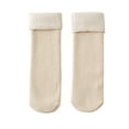 thumbnail image 2 of Naierhg Thermal socks 1 Pair Kid Socks Middle-tube Fleece Lining Not Tight Anti-slip Non-allergenic Keep Warm Autumn Winter Thicken Thermal Children Floor Socks for Daily Beige, 2 of 8