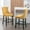 Gold + Velvet + Foam, variant on LUCKHAO Bar Stools Set of 2, Velvet Upholstered Barstools with Button Tufted Decoration & Nailhead-Trim and Wooden Legs, for Kitchen Pub Cafe Restaurant