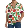 thumbnail image 3 of Easygdp Vegetables Men's Casual Short-sleeved Shirt with Pocket and Button Suitable for Beach Vacation Leisure - 3X-Large, 3 of 7