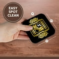 thumbnail image 7 of 3drose, Art Deco Monogram Letter M- Gold Effect and White on Black Background, Set of 8 Coasters - Soft, 7 of 7