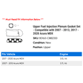 thumbnail image 2 of Upper Fuel Injection Plenum Gasket Set - Compatible with 2007 - 2013, 2017 - 2020 Acura MDX 2008 2009 2010 2011 2012 2018 2019, 2 of 2
