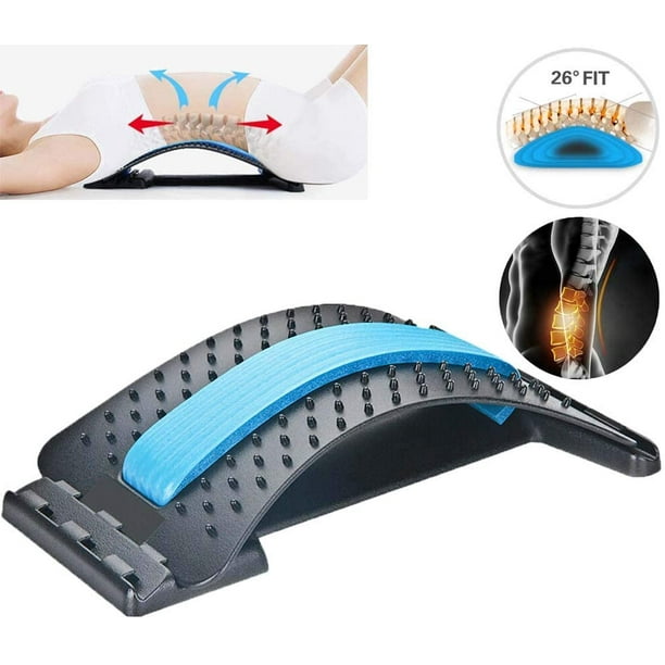 Backright Therapuetic Lumbar Stretcher for back relaxation, scoliosis, blue  + black 
