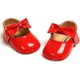 thumbnail image 5 of Baby Girl Mary Jane Flats Shoes Non Slip Soft Sole Infant Toddler First Walker Wedding Princess Dress Crib Shoes, 5 of 7