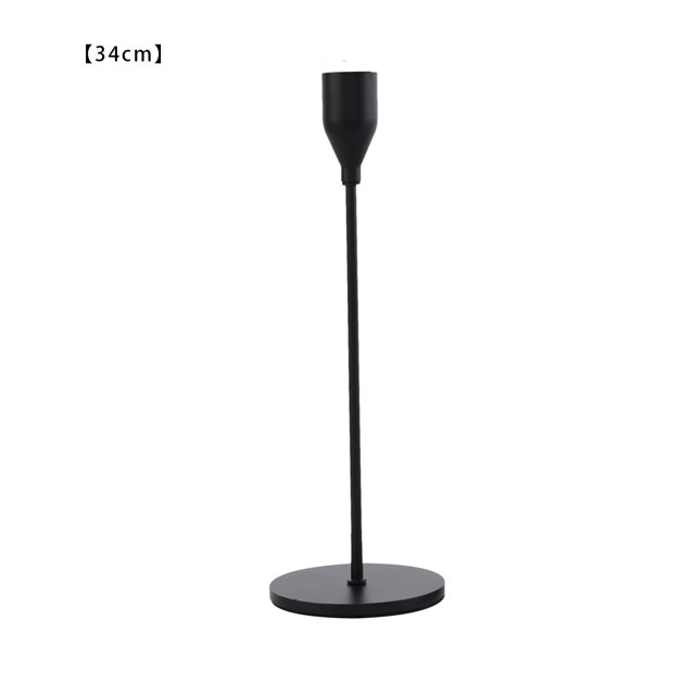 Candelabro de aleación antideslizante candelabro decoración candelabro para fiesta pub, negro mate, 34cm Inevent HA003037-15