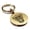 Gold, variant on Stainless Steel Geometric Polygon Monkey Animal Round Medallion Keychain Circle Ring