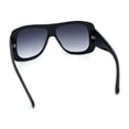 thumbnail image 7 of Womens Oversized Shield Cropped Side Flat Top Plastic Diva Fashion Sunglasses Black - Smoke, 7 of 7