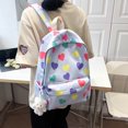 thumbnail image 3 of Mochila estética con corazón de amor, mochila escolar colorida, mochila escolar para niñas, 3 of 7