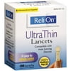 ReliOn Ultra Thin Lancets, 30 Gauge, 100 Count