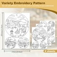 thumbnail image 2 of 18Pcs Outdoor Camp Water Soluble Hand Sewing Stabilizers 8.3"x11.7" Mountain Tree Camping Embroidery Pattern Stabilizer 4 Sheets RV Picnic Travel Stick and Stitch Embroidery Paper Sticker, 2 of 7
