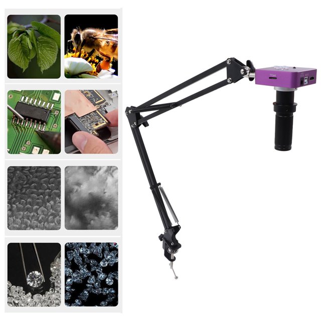 Cámara Industrial, Cámara De Microscopio De Video Multiuso Portátil De Alta Definición De 100-240 V Con Soporte Para Demostración De Enseñanza
