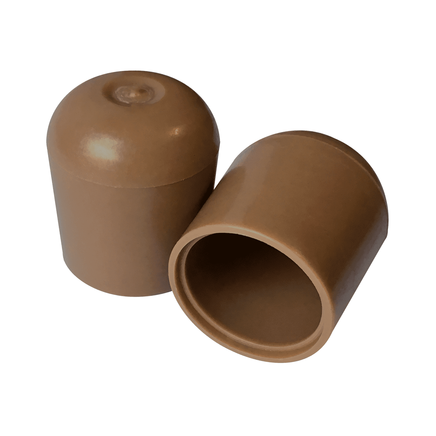 Gluposti 1" Beige Folding Chair Leg Caps for Floor Protection, 12 Pack