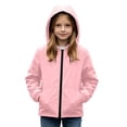 thumbnail image 6 of Cethrio Girls Waterproof Jackets, Zip up Lightweight Outdoor Long Sleeve Girls Windbreakers Pink Size 9-10 T, 6 of 7
