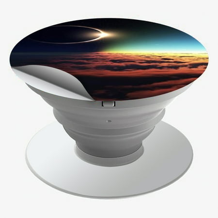 Centurion Eclipse Covers Skins Decals For Popsockets (4-Pack Decals Only) Cover / Moon Planet Eclipse Clouds ()