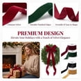 thumbnail image 2 of Christmas Ribbon Wired 2-10Yards Velvet Glitter Mesh Hot Stamping for Christmas Tree Wreath Bow Making Holiday Craft Decor by OVFUIZ, 2 of 5