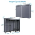 thumbnail image 4 of VIPEK V5C Heavy Duty Covered Clothes Rack, Black Metal Clothing Rack with Grey Oxford Fabric Cover, 68.9"Lx15.7"Wx76.4"H, 4 of 11