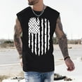 thumbnail image 5 of Caqnni 1776 American Patriotic USA FlagTank Top Shirts Sleeveless 4th of July Shirt Men T-Shirt Gift Tops Graphics Casual Crew Neck Tank Top Shirts Sleeveless USA Flag Patriotic T-Shirts (Z02-Black,L), 5 of 5