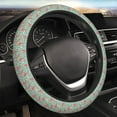 thumbnail image 5 of Rateoe Autumn Branches Fox and Mushrooms Pattern Elastic Stretch Steering Wheel Cover, Universal 15 inch, Microfiber Breathable , Anti-Slip, Odorless, Easy Carry, 5 of 6