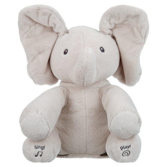 GUND Baby Animated Flappy The Elephant Stuffed Animal Plush, Gray, 12"