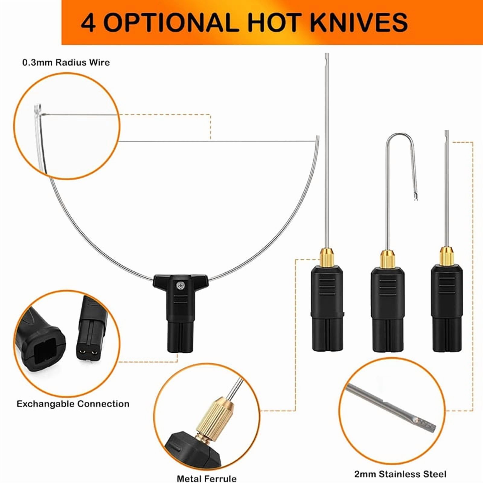 Hot Wire Foam Cutter Kit 4 in 1 Foam Cutting Set with Electric Carving Tool and Transformer Adapter US Plug